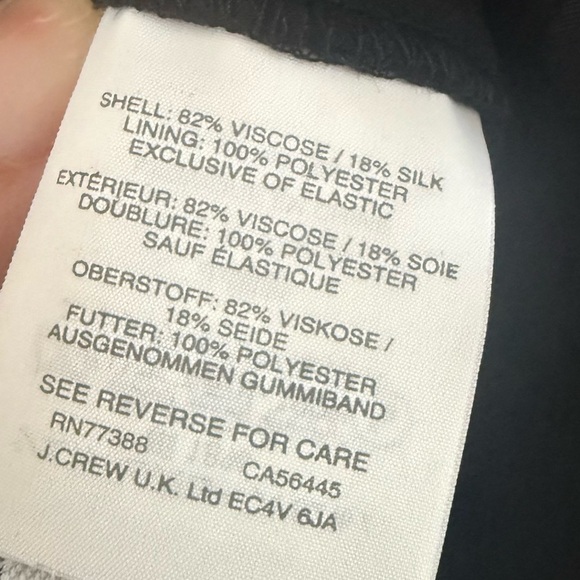 Madewell Crushed Velvet Wide Leg Cropped Jumpsuit – Black –‎ Size 12 - Picture 9 of 9